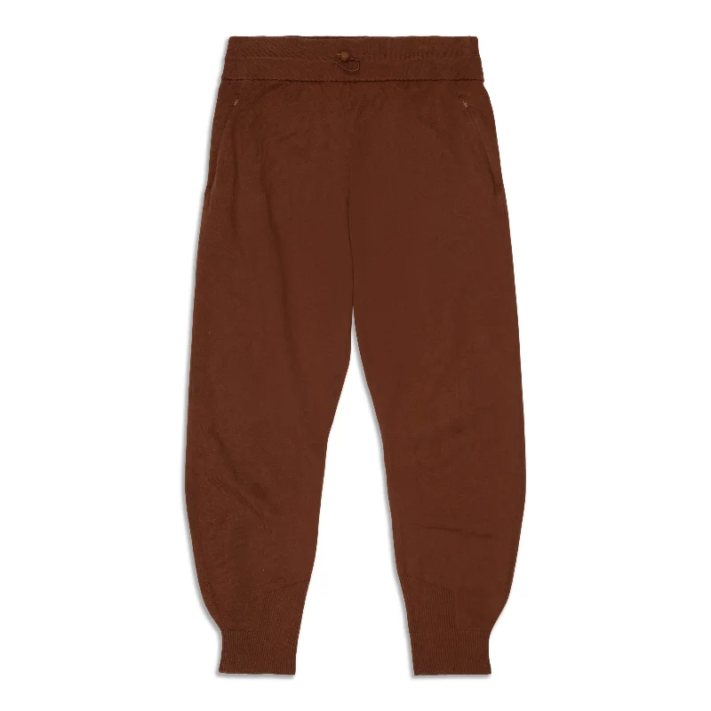 -Cashmere Knit Mid-Rise Jogger - Resale