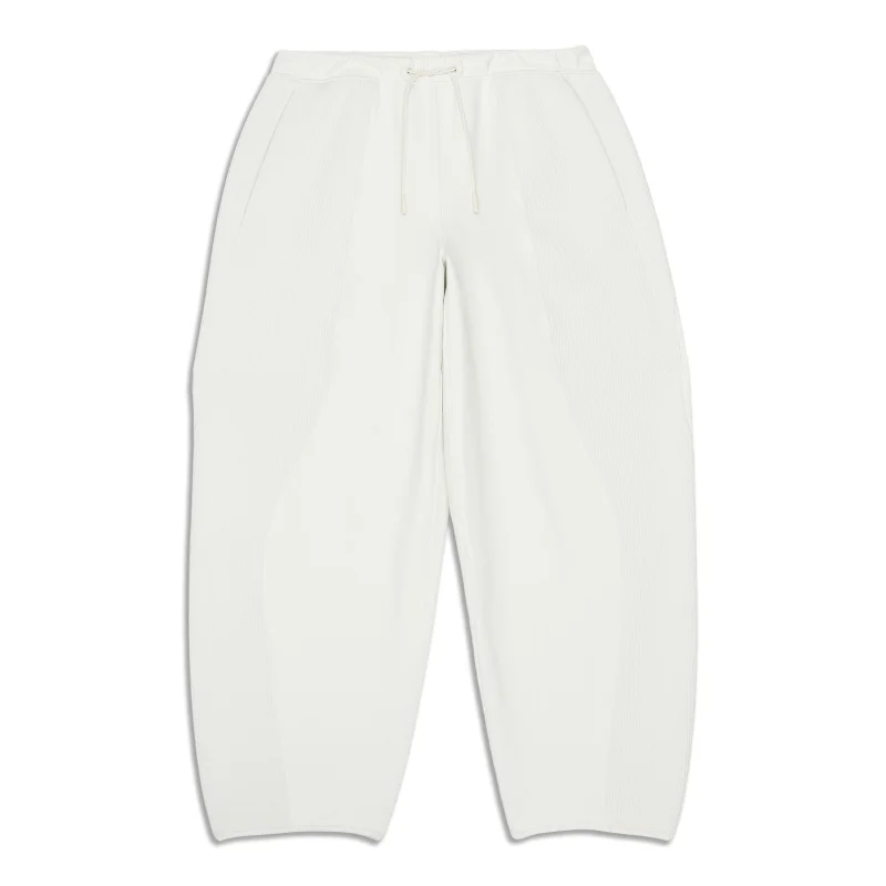 Mixed Fabric Relaxed-Fit Tapered High-Rise Pant - Resale