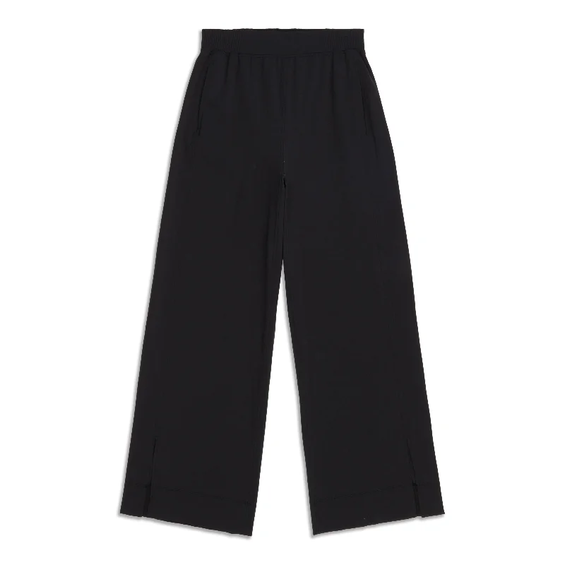 Stretch Woven High-Rise Wide-Leg Pant - Resale