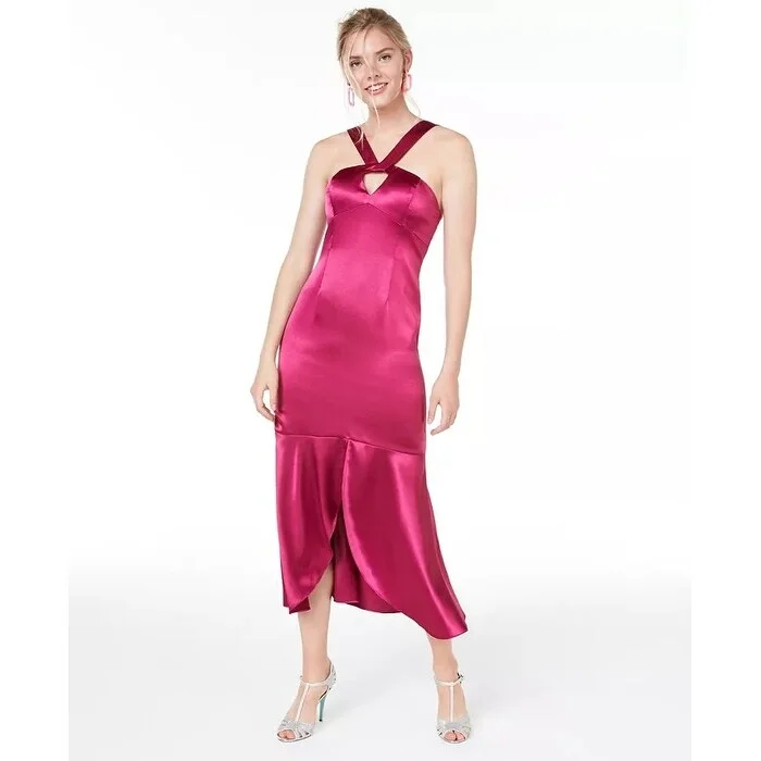 Aidan By Aidan Mattox Women's Liquid Satin Dress Pink Size 6