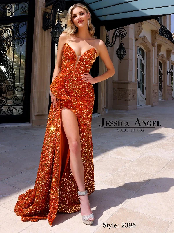 Jessica Angel Style JA2396 Velvet Sequin with V-Neckline