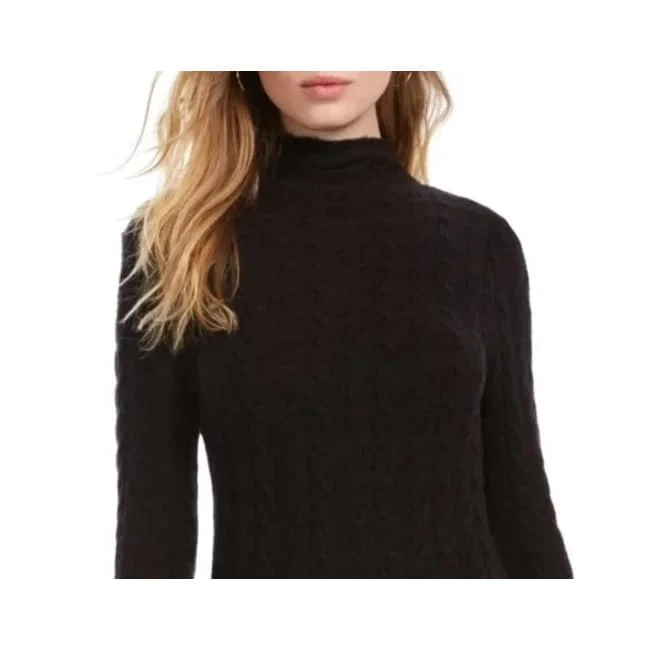 Kit & Sky Women's Cable-Knit Sweater Dress Black Size Medium