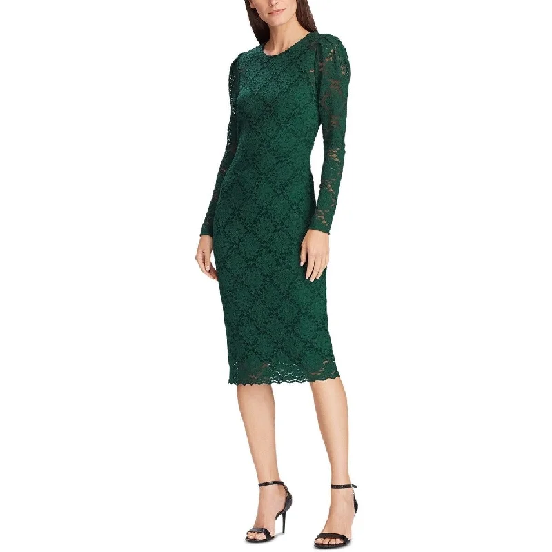 Ralph Lauren Women's Scalloped Lace Dress Green Size 6