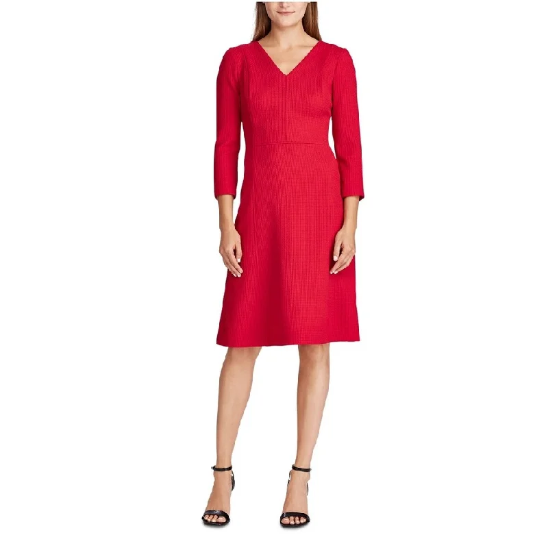 Ralph Lauren Women's Shift Wear To Work Dress Red Size 8 P