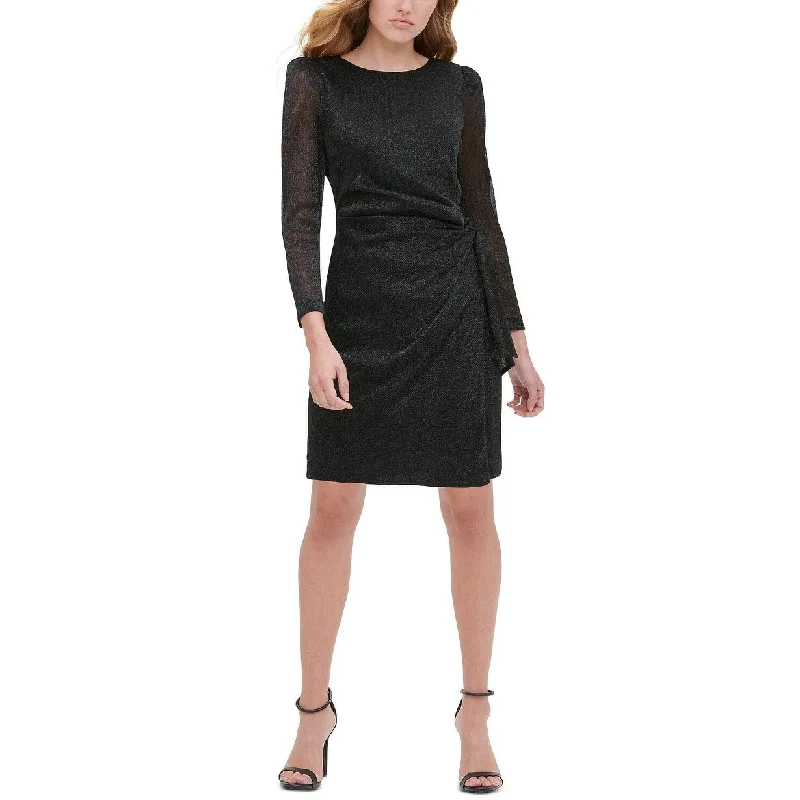 Tommy Hilfiger Women's Metallic Sheath Dress Black Size 2