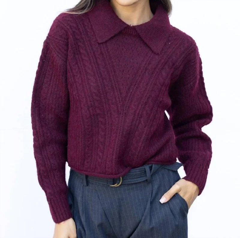 Alicia Sweater In Oxblood