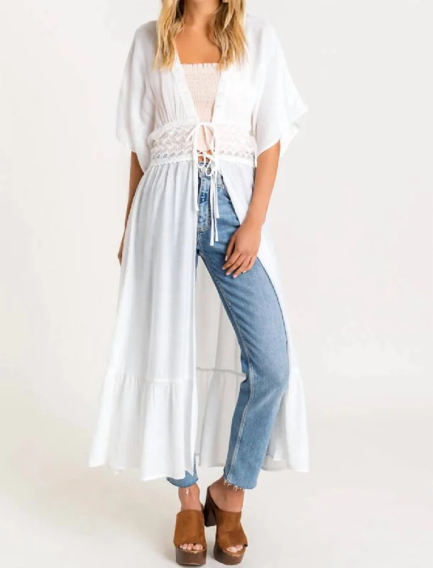 Andreia Lace Duster In White