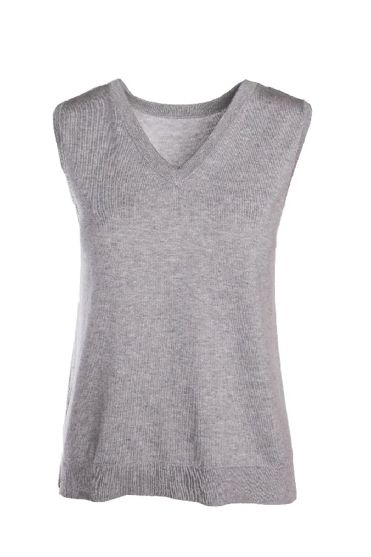 Cotton & Cashmere Reversible Sleeveless Top