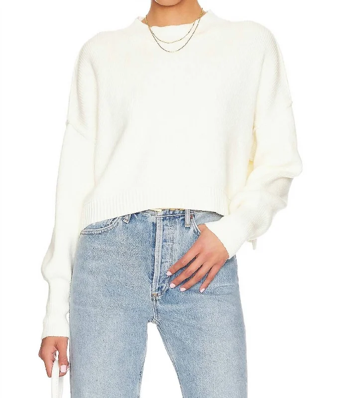 Easy Street Crop Pullover In Moonglow