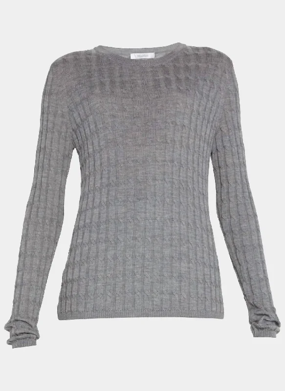 Echo Light Weight Wool Sweater In Grey