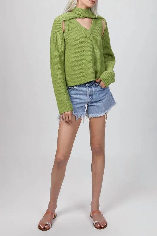 Loop Chunky Knit Sweater In Sage