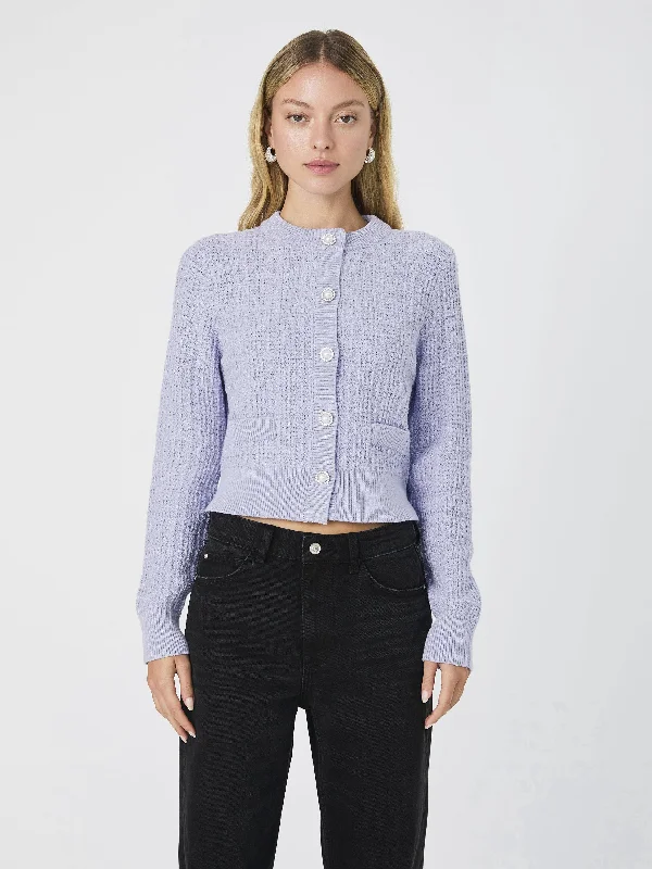 Lurex Tweed Knit Cardigan