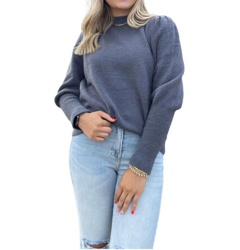 Luxe Soft Sweater In Charcoal