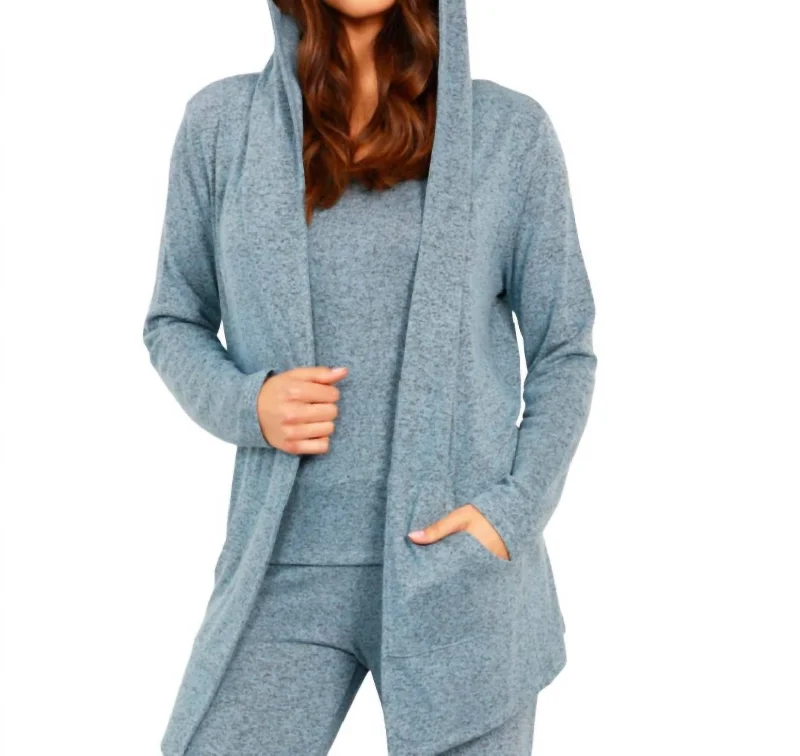 Open Hoodie Duster In Wind