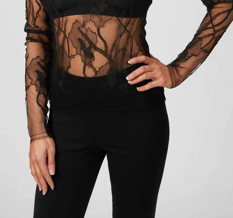 Petra Lace Top In Black