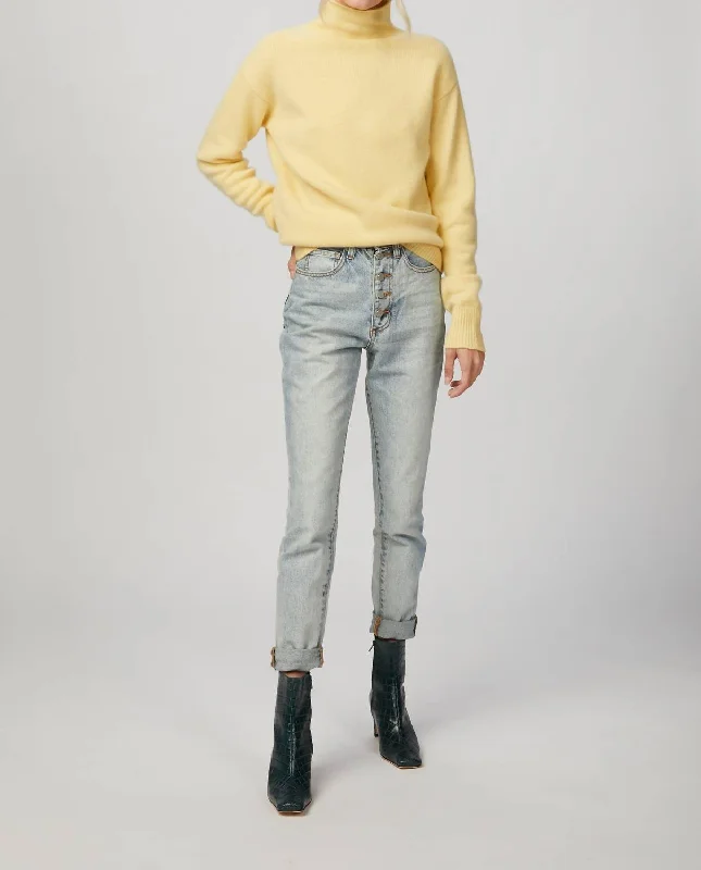 Pure Cashmere Sweater In Margarine