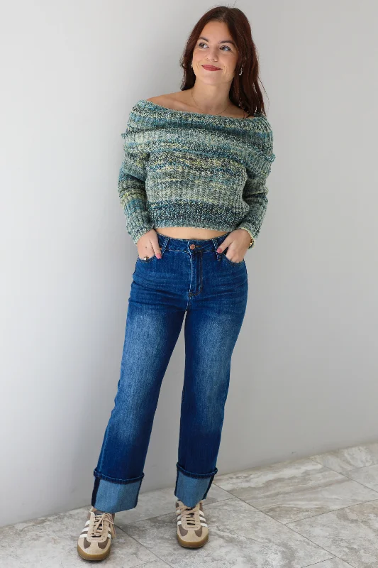 Simple Vibes Sweater: Green/Multi