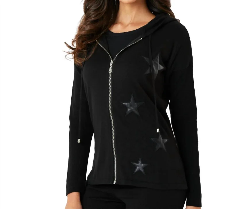 Zip Star Jacket In Black