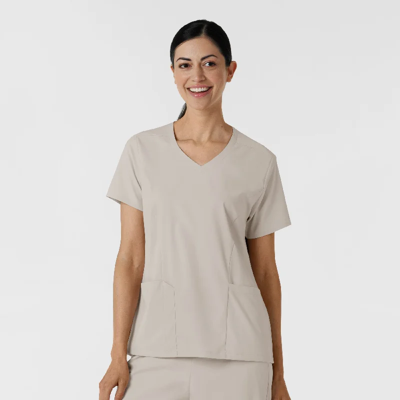 Boundless Women's 2-Pocket V-Neck Scrub Top - Cloud