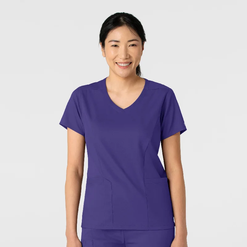 Boundless Women's 2-Pocket V-Neck Scrub Top - Grape