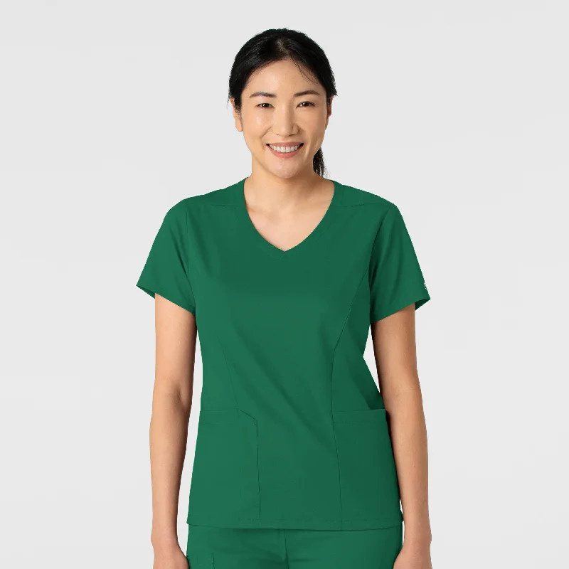 Boundless Women's 2-Pocket V-Neck Scrub Top - Hunter