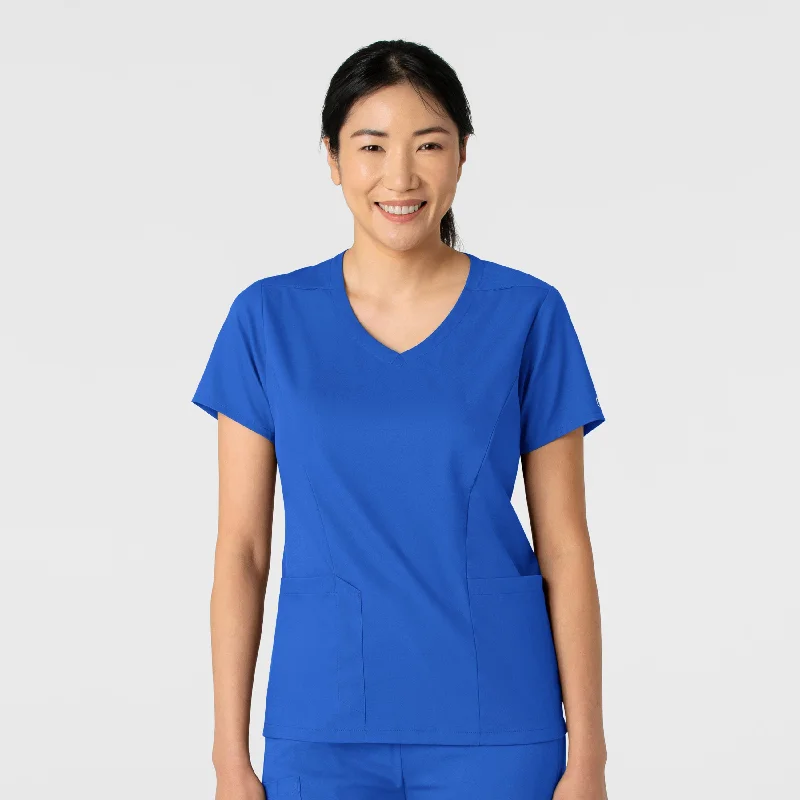 Boundless Women's 2-Pocket V-Neck Scrub Top - Royal