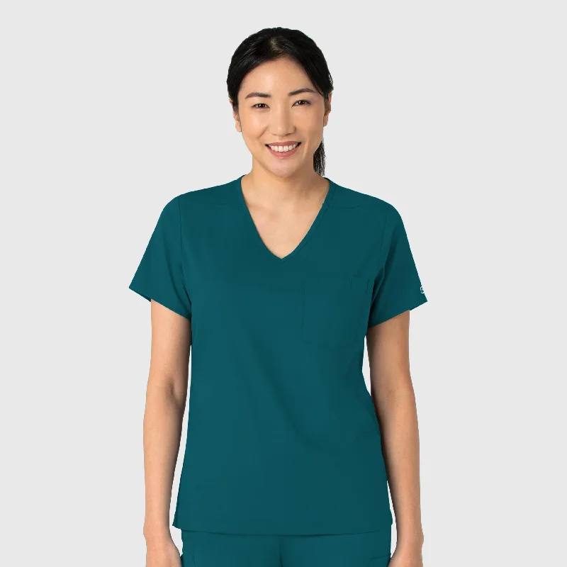 Boundless Women's Tuck-In Scrub Top - Caribbean Blue