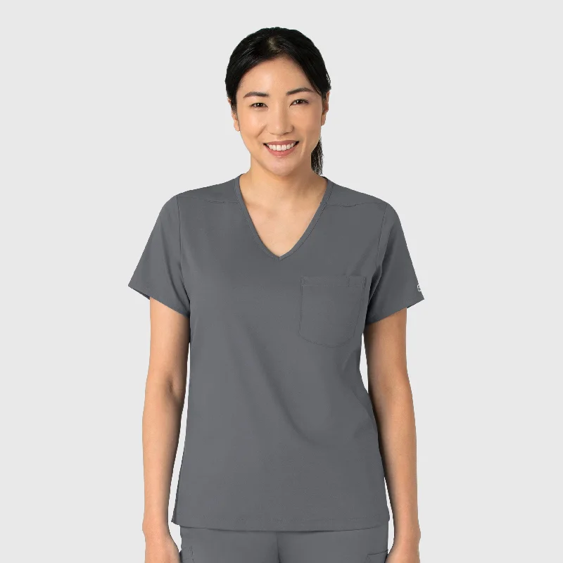 Boundless Women's Tuck-In Scrub Top - Pewter