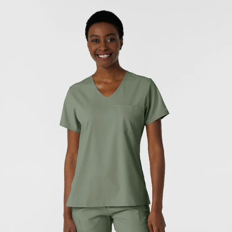 Boundless Women's Tuck-In Scrub Top - Sage