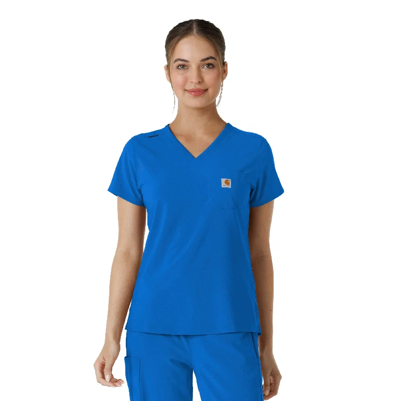 Carhartt Force Cross-Flex Women's Tuck-In Scrub Top - Royal