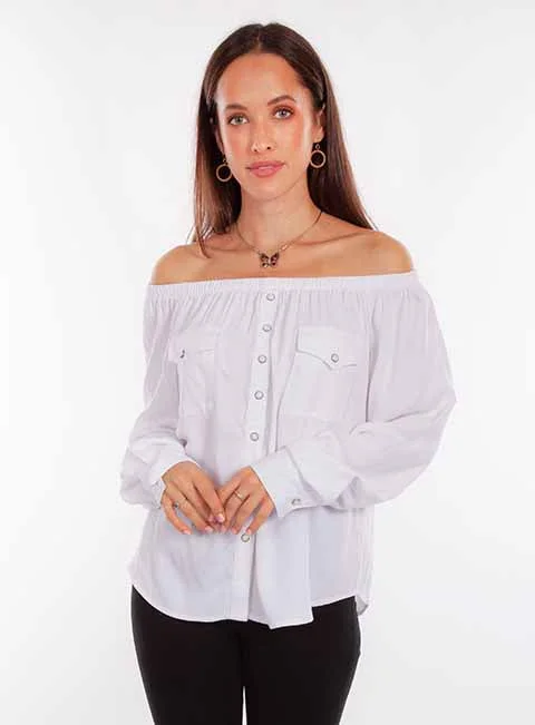 Everly Off Shoulder Long Sleeve Blouse