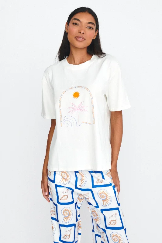 LOST IN LUNAR Ride The Wave Tee White