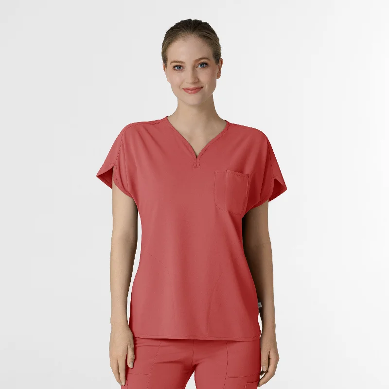 RENEW Women's Dolman Scrub Top - Mineral Red