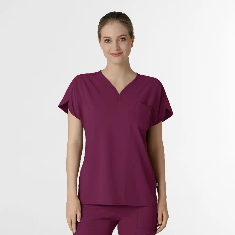 RENEW Women's Dolman Scrub Top - Wine