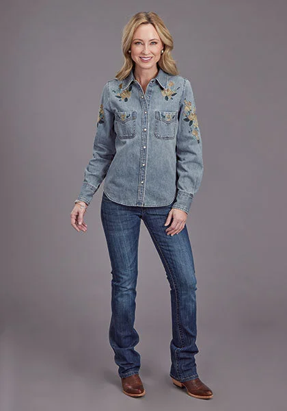 Women's Stetson Embroidered Denim Shirt