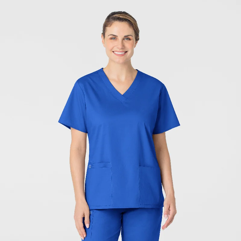 WonderWORK Women's V-Neck Scrub Top - Royal